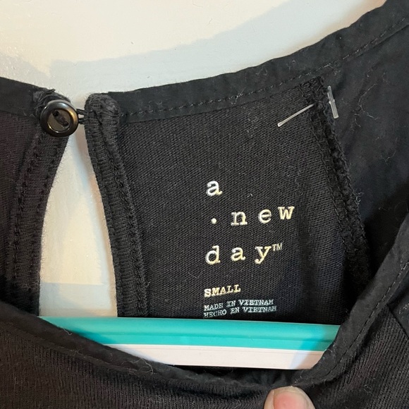 A New Day brand. 100% cotton. Black blouse. Size small. Probably worn once. - Picture 4 of 4